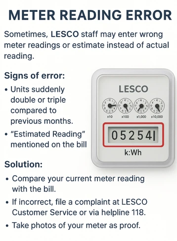 Lesco meter reading error